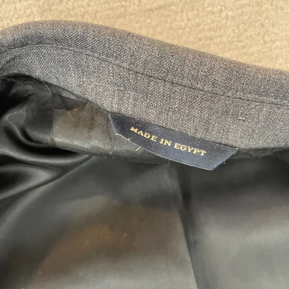 BANANA REPUBLIC Blazer Sport Coat Mens 44R‎ Gray Wool Three Button Jacket Modern